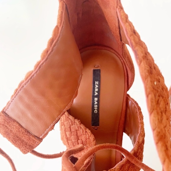 ZARA Braided Leather Suede Strappy
Heel Sandals - Picture 8 of 15